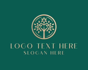 Woods - Organic Luxury Tree logo design