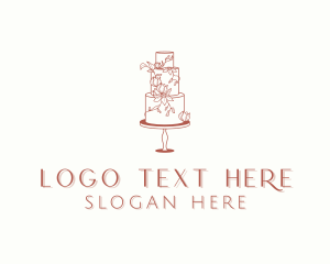 Sweet - Floral Wedding Cake logo design