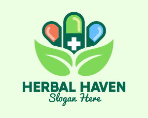 Herbal - Herbal Pills Pharmacy logo design