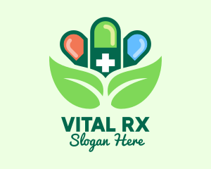 Prescription - Herbal Pills Pharmacy logo design