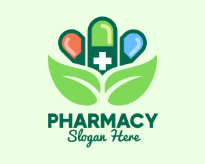 Herbal Pills Pharmacy logo design