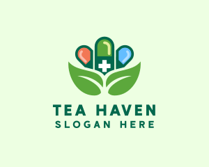 Herbal Pills Pharmacy logo design