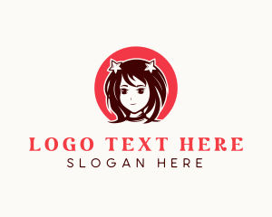 Otaku Anime Girl logo design