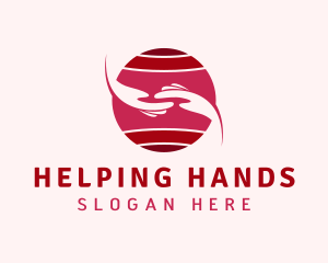 Support - Globe Support Hands logo design