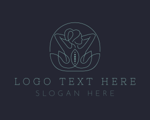 Back - Woman Wellness Flower logo design