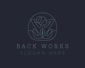 Back - Woman Wellness Flower logo design