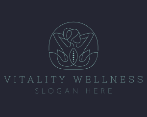 Woman Wellness Flower  logo design