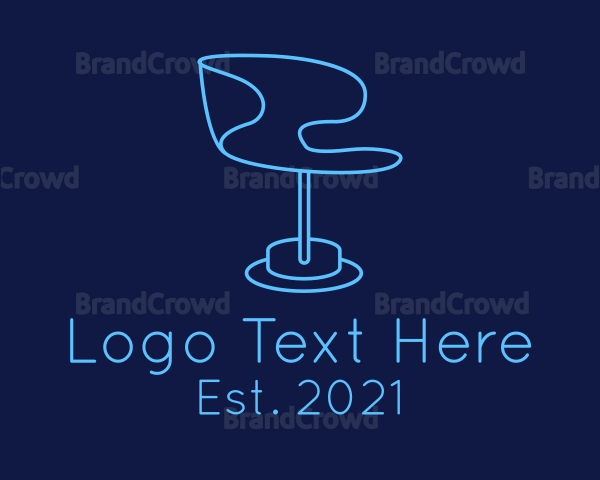 Minimalist Futuristic Chair Logo