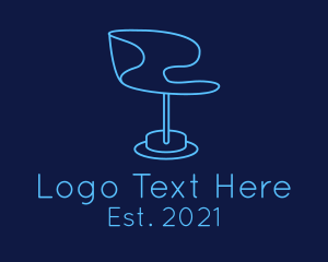 Home Staging - Minimalist Futuristic Chair logo design