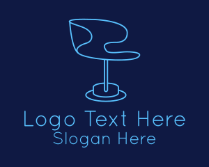 Minimalist Futuristic Chair Logo