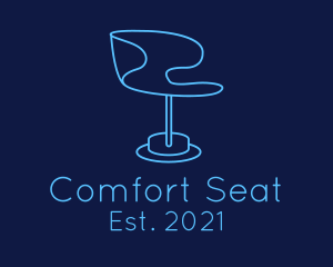 Minimalist Futuristic Chair logo design