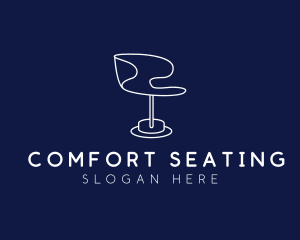 Minimalist Futuristic Chair logo design