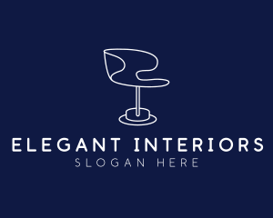 Minimalist Futuristic Chair logo design