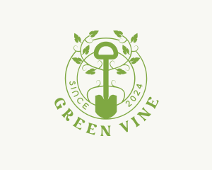 Vine - Shovel Garden Vine logo design