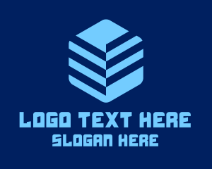 Tech - Digital 3D Cube logo design