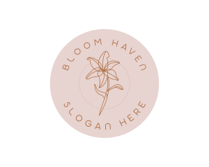 Floral Lily Bloom logo design