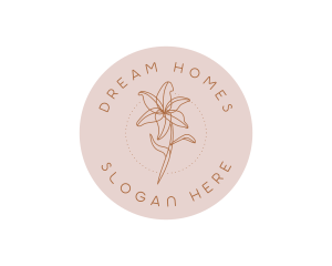Cosmetics - Floral Lily Bloom logo design