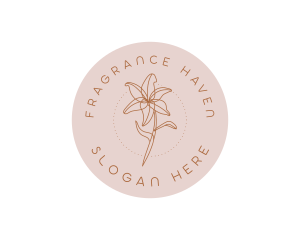 Floral Lily Bloom logo design