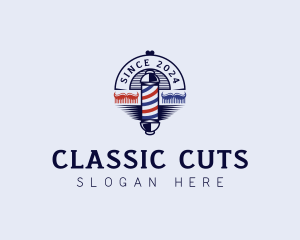 Barbershop Hair Stylist logo design