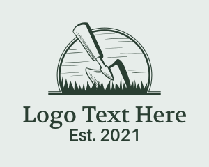 Shovel - Lawn Yard Gardener logo design