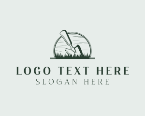 Shovel - Lawn Yard Gardener logo design