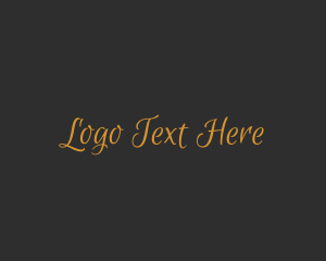Legend - Golden Signature Wordmark logo design