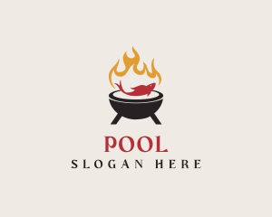 Roast - BBQ Fish Grilling logo design
