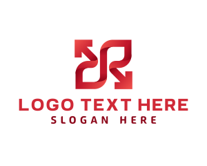 High Tech - Arrow Letter X Monogram logo design