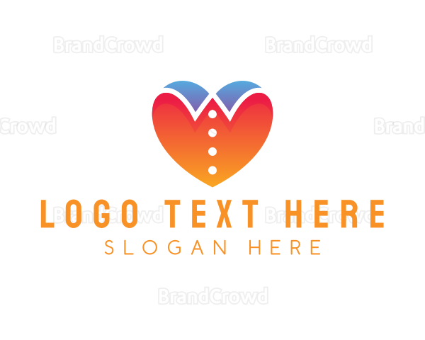 Love Collar Fashion Logo