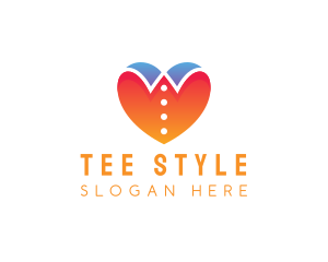 T Shirt - Love Collar Fashion logo design