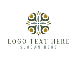 Salon - Ornamental Floral Cross logo design