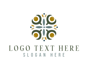 Ornamental Floral Cross Logo