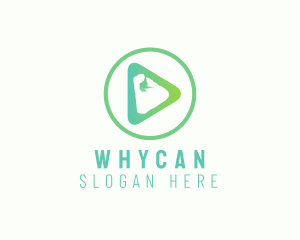 Vlogging - Watercolor Digital Play Button logo design