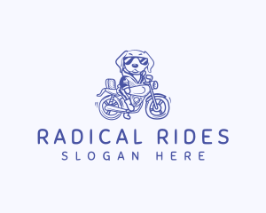 Riding Motorcycle Dog logo design