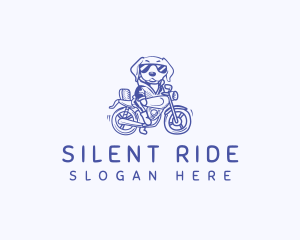 Riding Motorcycle Dog logo design