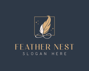 Feather - Feather Blogger Writer logo design