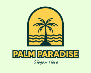 Coconut Island Badge logo design