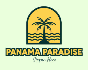 Coconut Island Badge logo design