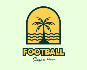 Ocean - Coconut Island Badge logo design