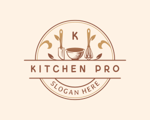 Kitchen Whisk & Spatula logo design