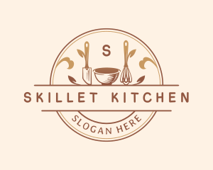 Kitchen Whisk & Spatula logo design