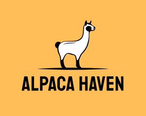 Alpaca Llama Animal logo design