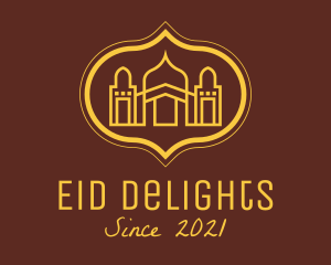 Eid - Yellow Religious Mosque logo design