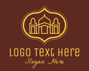 Yellow Religious Mosque  Logo