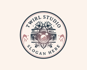 Floral Camera Studio logo design