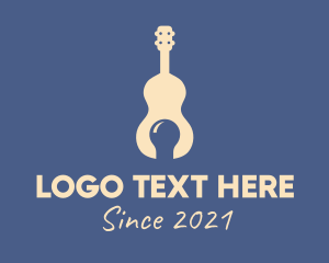 Composer - Guitar Music Idea logo design