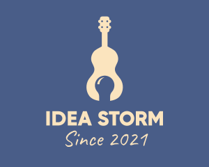 Guitar Music Idea  logo design