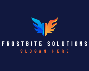 Freeze - Cooling Heating Wings logo design