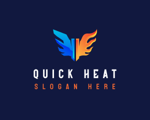 Cooling Heating Wings logo design