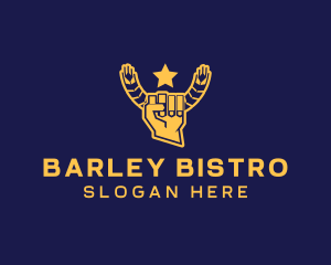 Barley Star Hand logo design